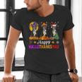 Boston Terrier Dog Halloween Christmas Hallothanksmas Men Women Kids Men's V-Neck T-Shirt, Boston Terrier Halloween Shirts, Boston Terrier Christmas Shirts, gift for family, gift for coworker