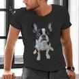 Boston Terrier Dog Motif Pet Art Boston Terrier Men Women Kids Men's V-Neck T-Shirt, gift for family, gift for coworker