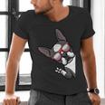 Boston Terrier Dog From Side Boston Bull Men's V-Neck T-Shirt, gift for family, gift for coworker