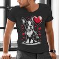 Boston Terrier Dog Valentine's Day Dog Owner Men's V-Neck T-Shirt, gift for family, gift for coworker