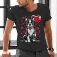 Boston Terrier Dog Valentine's Day Dog Owner Valentine Men's V-Neck T-Shirt, gift for family, gift for coworker