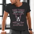 Boston Terrier Don't Mess With American Gentleman Dog Lover Men's V-Neck T-Shirt, American Boston Terrier Shirts, gift for family, gift for coworker