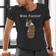 Boston Terrier Who Farted Men's V-Neck T-Shirt, gift for family, gift for coworker