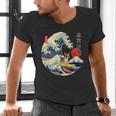 Boston Terrier Japanese Kanagawa Wave Surf Loyal Dog Men Women Kids Men's V-Neck T-Shirt, gift for family, gift for coworker