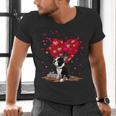 Boston Terrier Lover Heart Shape Boston Terrier Valentine Men's V-Neck T-Shirt, gift for family, gift for coworker