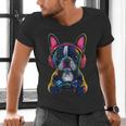 Boston Terrier Lovers Gaming Headphones Boston Terrier Men's V-Neck T-Shirt, gift for family, gift for coworker