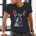 Boston Terrier Lovers Pop Art Boston Terrier Men's V-Neck T-Shirt, gift for family, gift for coworker
