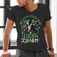 My Boston Terrier Is My Lucky Charm Paw Dog St Patrick's Day Men's V-Neck T-Shirt, gift for family, gift for coworker