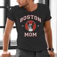 Boston Terrier Mom Dog Mother Men's V-Neck T-Shirt, Boston Terrier Mom Shirts, gift for family, gift for coworker
