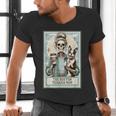 The Boston Terrier Mom Skeleton Spooky Season Halloween Men's V-Neck T-Shirt, Boston Terrier Mom Shirts, Boston Terrier Halloween Shirts, gift for family, gift for coworker