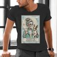 Boston Terrier Mom Skeleton Tarot Card Witch Vibes Dog Mom Men's V-Neck T-Shirt, Boston Terrier Mom Shirts, Boston Terrier Tarot Shirts, gift for family, gift for coworker