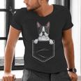 Boston Terrier In The Pocket Cute Boston Terrier Dog Lovers For Men Women Girls Kids Men's V-Neck T-Shirt, gift for family, gift for coworker