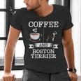 Boston Terrier Shirt Coffee And Boston Terrier Cute Dog For Men Women Girls Kids Men's V-Neck T-Shirt, gift for family, gift for coworker