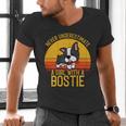 Boston Terrier Never Underestimate a Girl With a Bostie Men's V-Neck T-Shirt, gift for family, gift for coworker