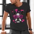 Boston Terrier Valentines Day Shirt Heart Dog Lover Men's V-Neck T-Shirt, gift for family, gift for coworker