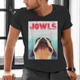 Boston Terriers Jowls Dog Mom Dog Dad Men's V-Neck T-Shirt, gift for family, gift for coworker