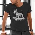 Bull Terrier Skeleton Birthday Halloween Kids Men's V-Neck T-Shirt, gift for family, gift for coworker