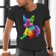 Dog Lover Boston Terrier Dog Colorful Boston Terrier Men Women Kids Men's V-Neck T-Shirt, gift for family, gift for coworker