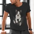 Dog Lovers Boston Terrier In Pocket Dog Face For Men Women Kids Men's V-Neck T-Shirt, gift for family, gift for coworker