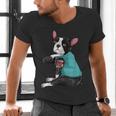 Father's Day Gift Dog Dad Boston Terrier i Love Dad Tattoo Men's V-Neck T-Shirt, Boston Terrier Dad Shirts, gift for family, gift for coworker