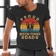Proud Boston Terrier Dad Dog Owner Fathers Day Men Women Kids Men's V-Neck T-Shirt, Boston Terrier Dad Shirts, gift for family, gift for coworker
