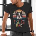 Retro Boston Terrier Dad Men's V-Neck T-Shirt, Boston Terrier Dad Shirts, gift for family, gift for coworker