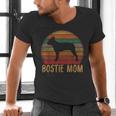 Retro Boston Terrier Mom Dog Mother Pet Bostie Mama Men's V-Neck T-Shirt, Boston Terrier Mom Shirts, gift for family, gift for coworker