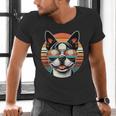 Retro Sunset Sunglasses Boston Terrier Boston Bull Bostie Men's V-Neck T-Shirt, gift for family, gift for coworker