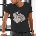 Sleepy Boston Terrier Pajama Men Women Kids Men's V-Neck T-Shirt, gift for family, gift for coworker