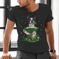St Patrick's Day Leprechaun Boston Terrier Dog Shamrock For Men Women Kids Men's V-Neck T-Shirt, gift for family, gift for coworker