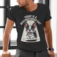 Today Is A Boston Terrier Day Cute Dog Lover Cartoon Men's V-Neck T-Shirt, gift for family, gift for coworker