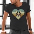 Vintage American Boston Terrier Lovers Valentine's Day Men's V-Neck T-Shirt, American Boston Terrier Shirts, gift for family, gift for coworker