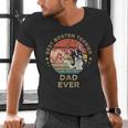 Vintage Best Boston Terrier Dad Ever Dog Father Father's Day Men Girls Kids Men's V-Neck T-Shirt, Boston Terrier Dad Shirts, gift for family, gift for coworker