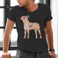 Vintage Floral Boston Terrier For Dog Lover Men's V-Neck T-Shirt, gift for family, gift for coworker
