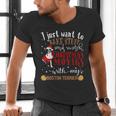 Watch Christmas Movies With My Boston Terrier Bostie Men's V-Neck T-Shirt, Boston Terrier Christmas Shirts, gift for family, gift for coworker