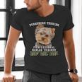 Yorkshire Terrier Yorkie Dog Professional Human Trainer Men's V-Neck T-Shirt, gift for family, gift for coworker