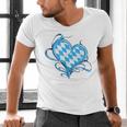 Bavarian Flag As Heart Blue Diamond Bavaria Men's V-Neck T-Shirt, gift for family, gift for coworker