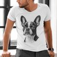 Boston Terrier Dog Motif Pet Illustration Boston Terrier For Men Women Kids Men's V-Neck T-Shirt, gift for family, gift for coworker