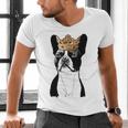 Boston Terrier Dog Wearing Crown For Men Women Girls Kids Men's V-Neck T-Shirt, gift for family, gift for coworker