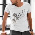 Boston Terrier Flower Fly Dandelion Dog Lover Dog Dad Men's V-Neck T-Shirt, Boston Terrier Dad Shirts, gift for family, gift for coworker