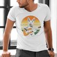 Boston Terrier Guitar Retro Men's V-Neck T-Shirt, gift for family, gift for coworker