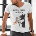 Boston Terrier Mom Dogs Mum Woman Men's V-Neck T-Shirt, Boston Terrier Mom Shirts, gift for family, gift for coworker