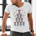 Boston Terrier Xmas Tree Lights For Men Women Boston Terrier Men's V-Neck T-Shirt, gift for family, gift for coworker