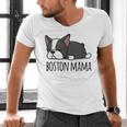 Cute Boston Terrier Boston Mama Men's V-Neck T-Shirt, gift for family, gift for coworker