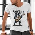 Dog Playing Guitar Singing Boston Terrier For Men Women Girls Kids Men's V-Neck T-Shirt, gift for family, gift for coworker