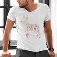 Floral FLower Boston Terrier Mom Grandma Men's V-Neck T-Shirt, Boston Terrier Mom Shirts, gift for family, gift for coworker
