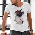 Girls I Heart Mom Love Mama Boston Terrier Dog Lover Men's V-Neck T-Shirt, Boston Terrier Mom Shirts, gift for family, gift for coworker