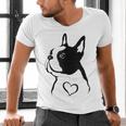 I Love My Boston Terrier Dog With Heart Men's V-Neck T-Shirt, gift for family, gift for coworker