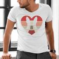 Retro Heart Boston Terrier Dog Vintage Valentine Men's V-Neck T-Shirt, gift for family, gift for coworker