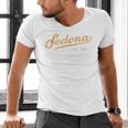 Retro Sedona Script Vintage Throwback Kids Men's V-Neck T-Shirt, gift for family, gift for coworker